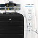 image 4 of Flight Knight Suitcase Sets 3 Piece, Large Suitcase, Extra Large Suitcase, easyJet Cabin Bag 45x36x20cm Underseat Carry On, 100+ Airlines Approved - BA, Ryanair Black | Black | Large