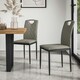 image 2 of Set Of 2 Monza Fabric Dining Chair Modern Padded Seat Metal Legs Kitchen Grey | Grey