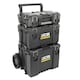 image 1 of JCB Site System, 3-Piece Modular Tool Storage, Toolbox and Organiser with Cart trolley, 9’’ Wheels | JCB-SITESYS-ST