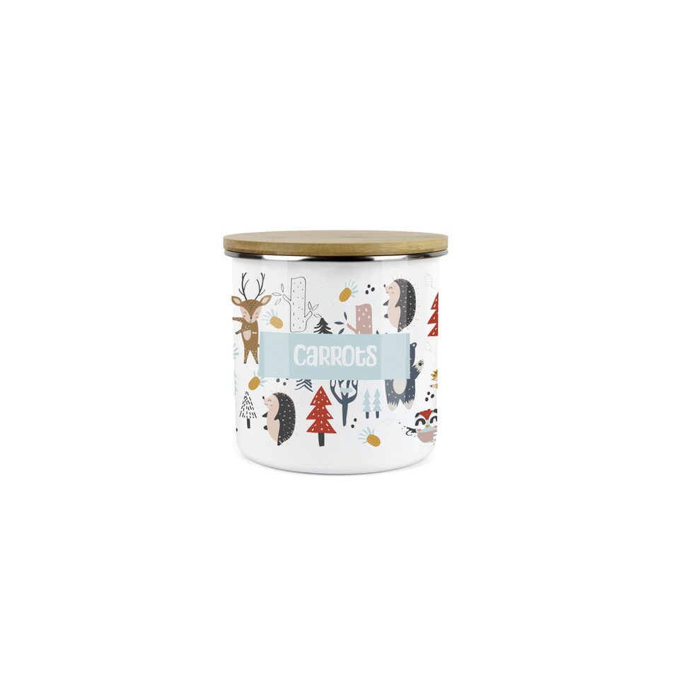 image 1 of Forest Animals Childrens Mini Snack Pot - Carrots
