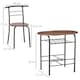 image 7 of HOMCOM 3-Piece Bar Table Set 2 Stools Industrial Dining Room W/ Storage Shelf