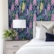 image 2 of Enchanted Meadow Wallpaper in Lilac, Blue and Yellow | Blue | Lilac, Blue and Yellow | 50cm x 10m