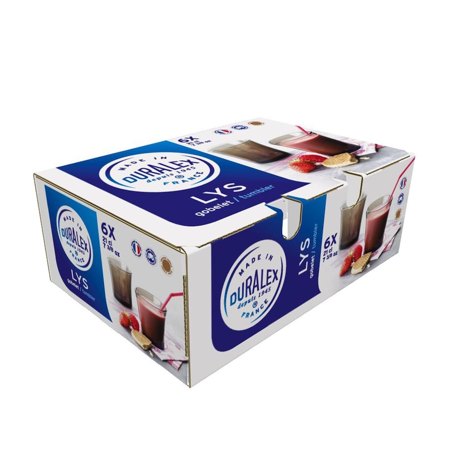 image 1 of Duralex Lys Tumbler Glasses - 210ml - Creole - Pack of 6 | Grey | Creole