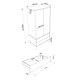 image 3 of Core Products Augusta Curve 2 Door, 2 Drawer Wardrobe, White H176.0cm x W76.5cm x D53.0cm White