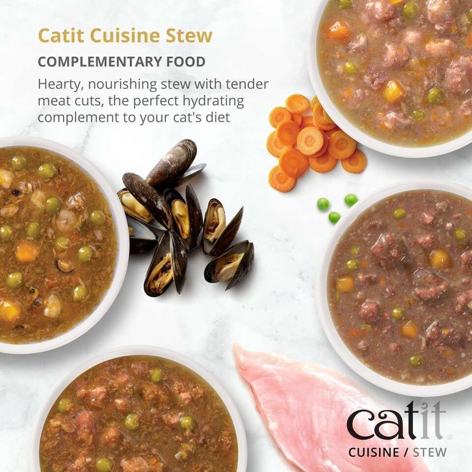 image 1 of Catit Cuisine Stew Cat Food Mixed Bundle (12 Pack)