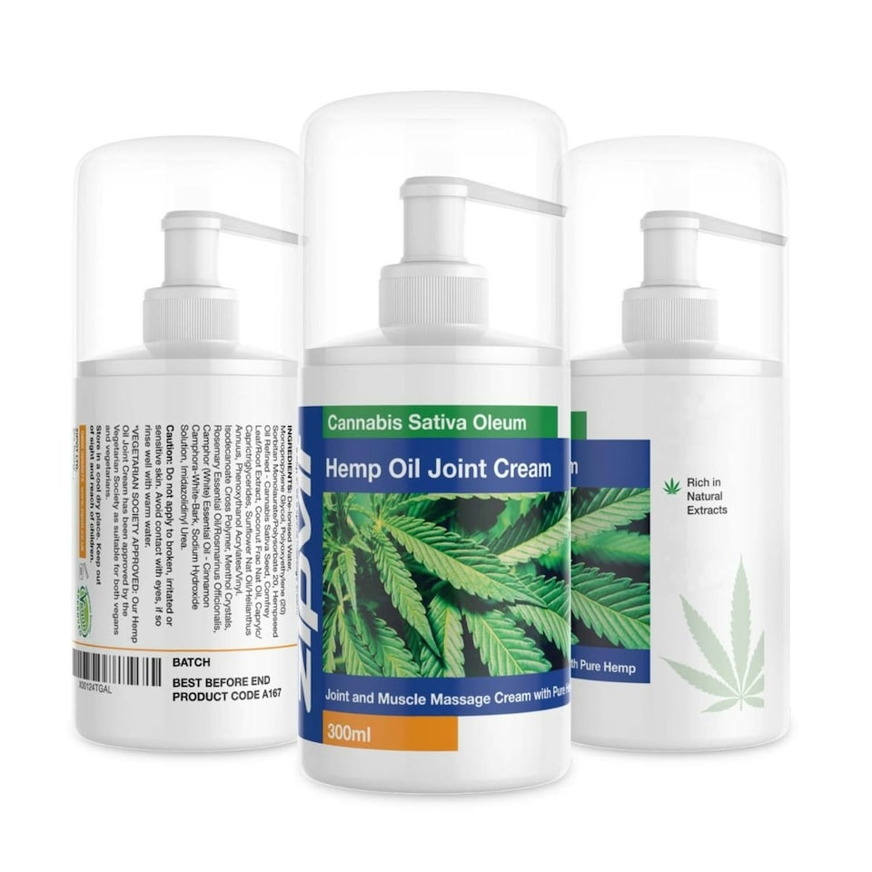 image 1 of Zipvit Hemp Cream,  Natural Muscle & Joint Support with Menthol & Essential Oils