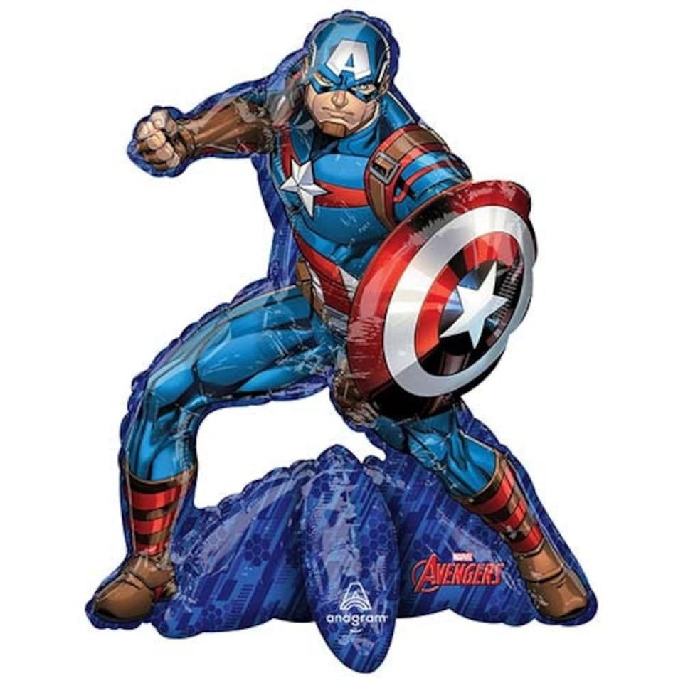 Sitting Avengers Captain America Air Fill Giant Foil Balloon 66cm / 26 in