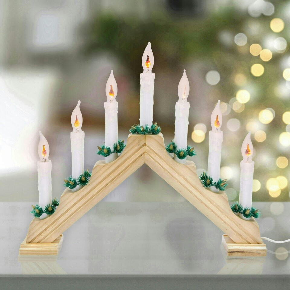 image 1 of The Christmas Workshop 70800 Wooden Christmas Candle Bridge
