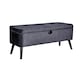 image 3 of Malmo Lift-Up Storage Ottoman Chest Box Black