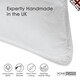 image 4 of Homescapes White Duck Feather Pillow Pair White