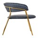 image 5 of Interiors by Premier Dark Grey Velvet Dining Chair, Modern Dining Armchair, Grey and Gold Luxury Dining Chair for Home, Lounge