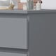 image 9 of FWStyle Stora 3 Drawer Dressing Table - Matt Dark Grey Grey