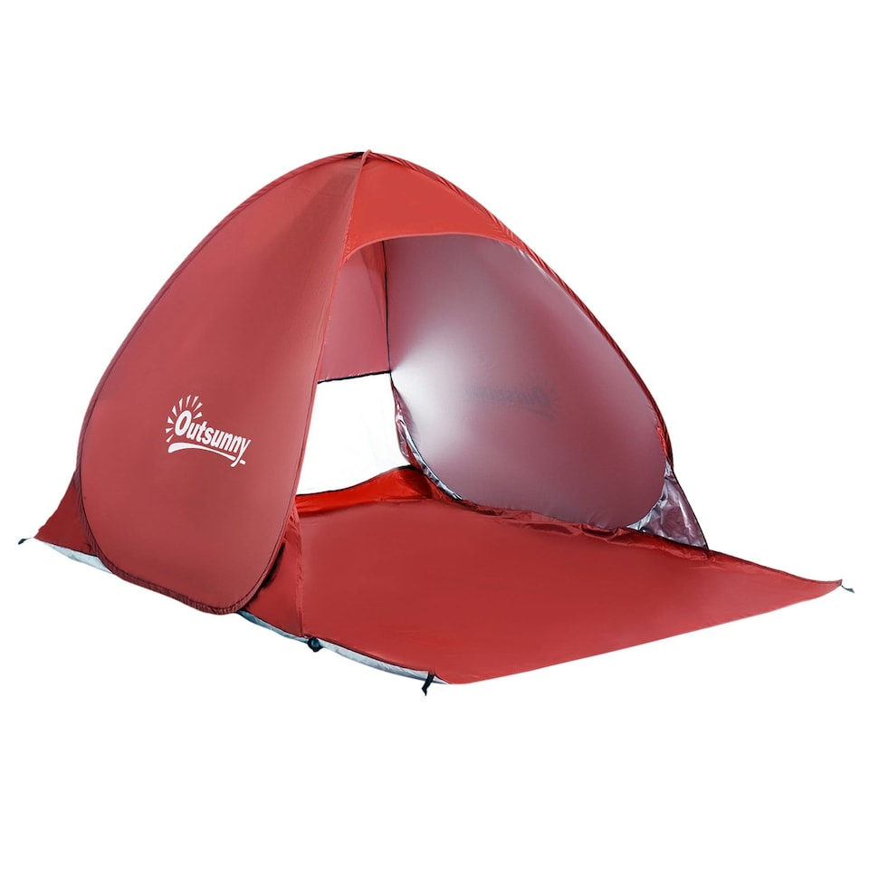 image 1 of Outsunny 2-3 Person Pop up Tent Instant Camping Tent Sun Shade Shelter
