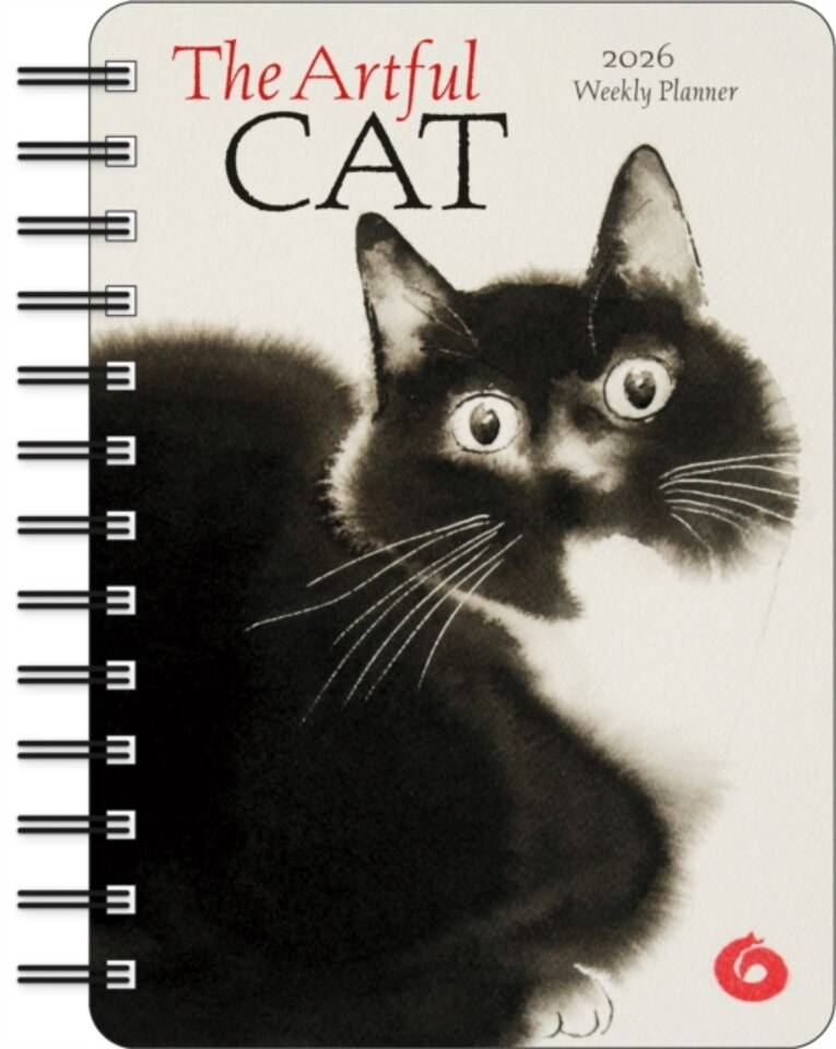 The Artful Cat 2026 Weekly Planner Calendar : Brush and Ink Watercolor Paintings