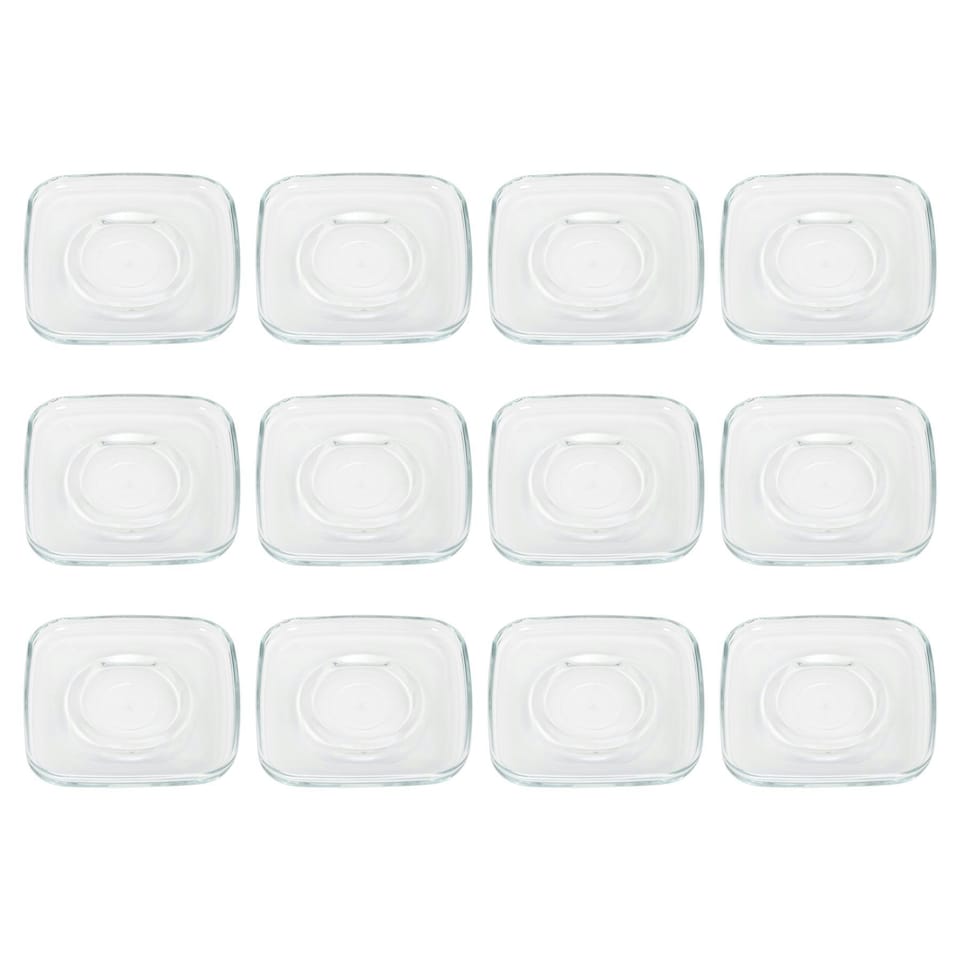 image 1 of LAV Cozy Glass Espresso Saucers - 12.5cm - Pack of 12 Clear