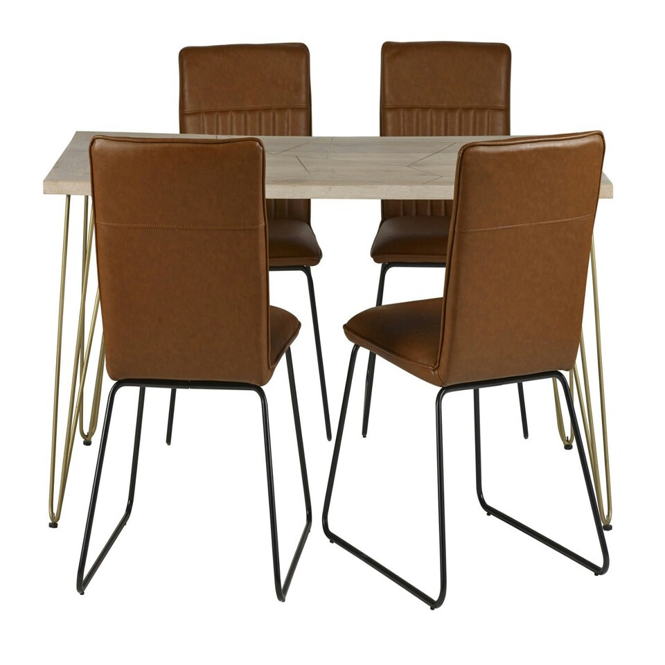 image 1 of Rectangular 6 Seater Dining Table Barbuto Light Mango