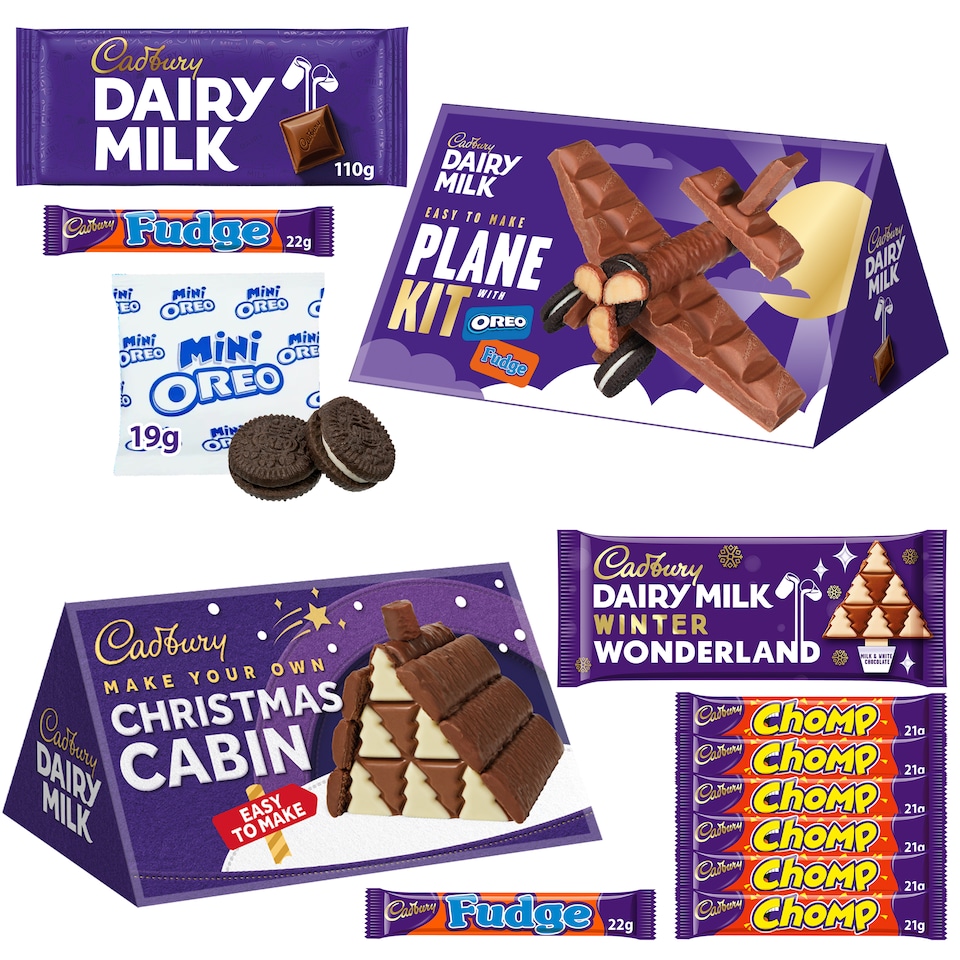 Oreo Bundle Cadbury Dairy Milk and Oreo Make Your Own Aeroplane & Christmas Cabin ...