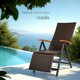 image 8 of Garden Chair Brisbane - 6-way adjustable backrest and footrest, foldable Brown