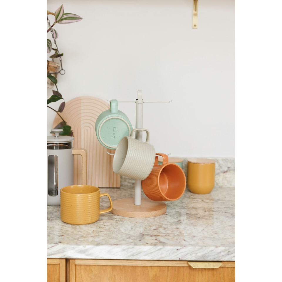 image 1 of KitchenCraft Mug Set Multicolour Stoneware 400ml Set of 4 | Multi