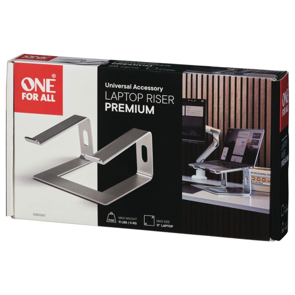 image 1 of One For All DM0060 Premium Laptop Riser - Silver