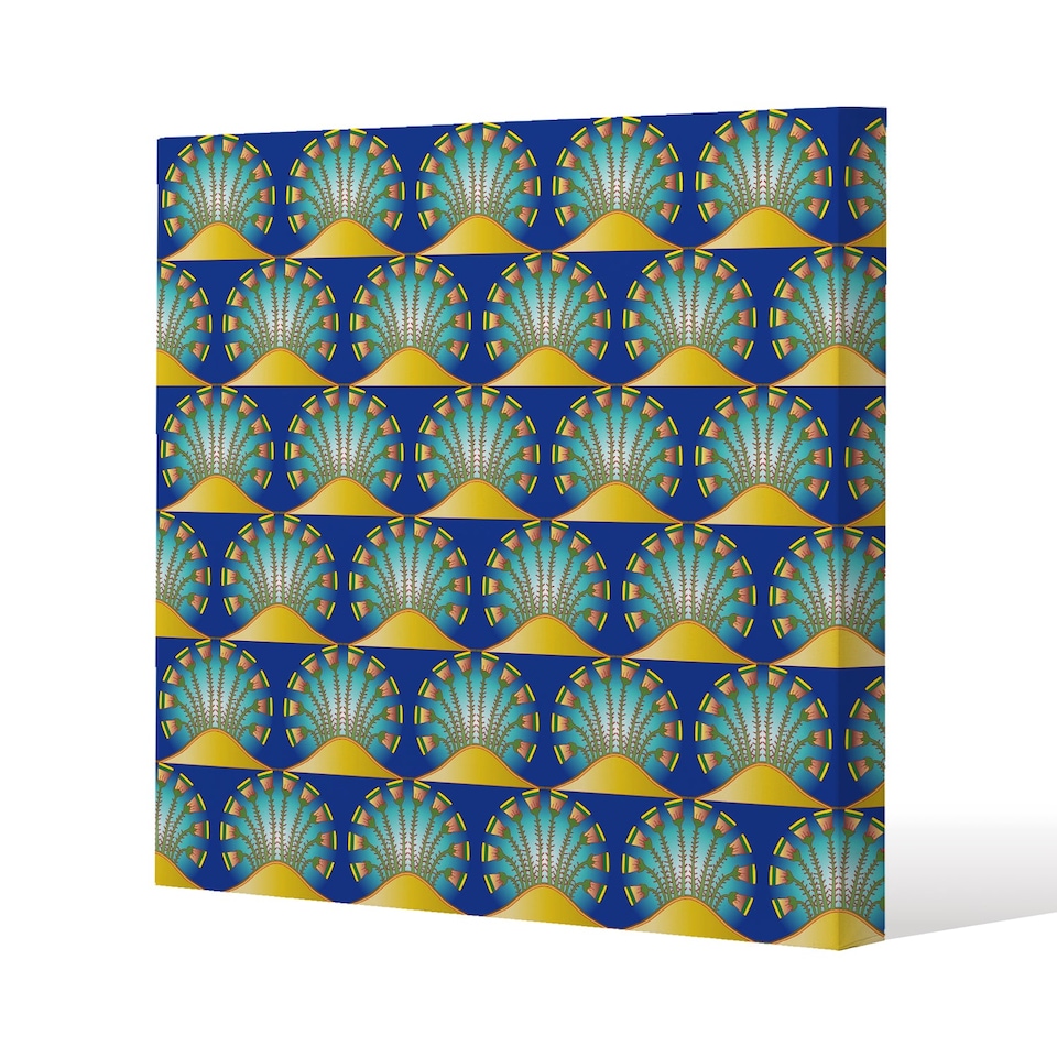 Egyptian style motif (Canvas Print) / 114 x 114 x 4cm | Multi