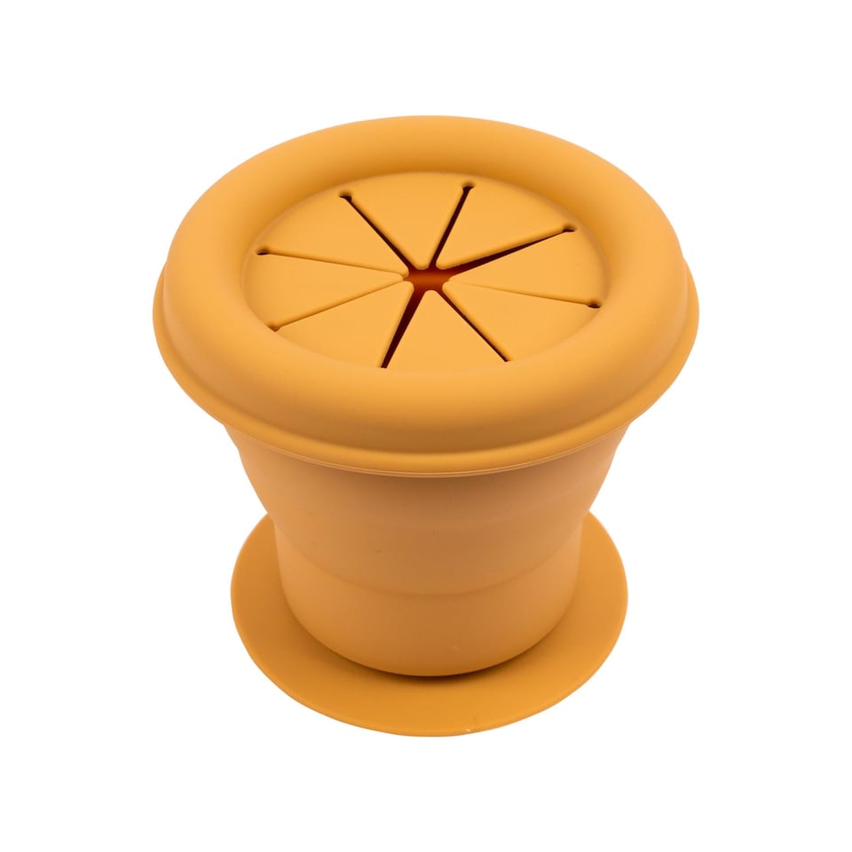 image 1 of Tiny Dining Baby Silicone Suction Snack Pot - 330ml - Ochre | Yellow | Ochre
