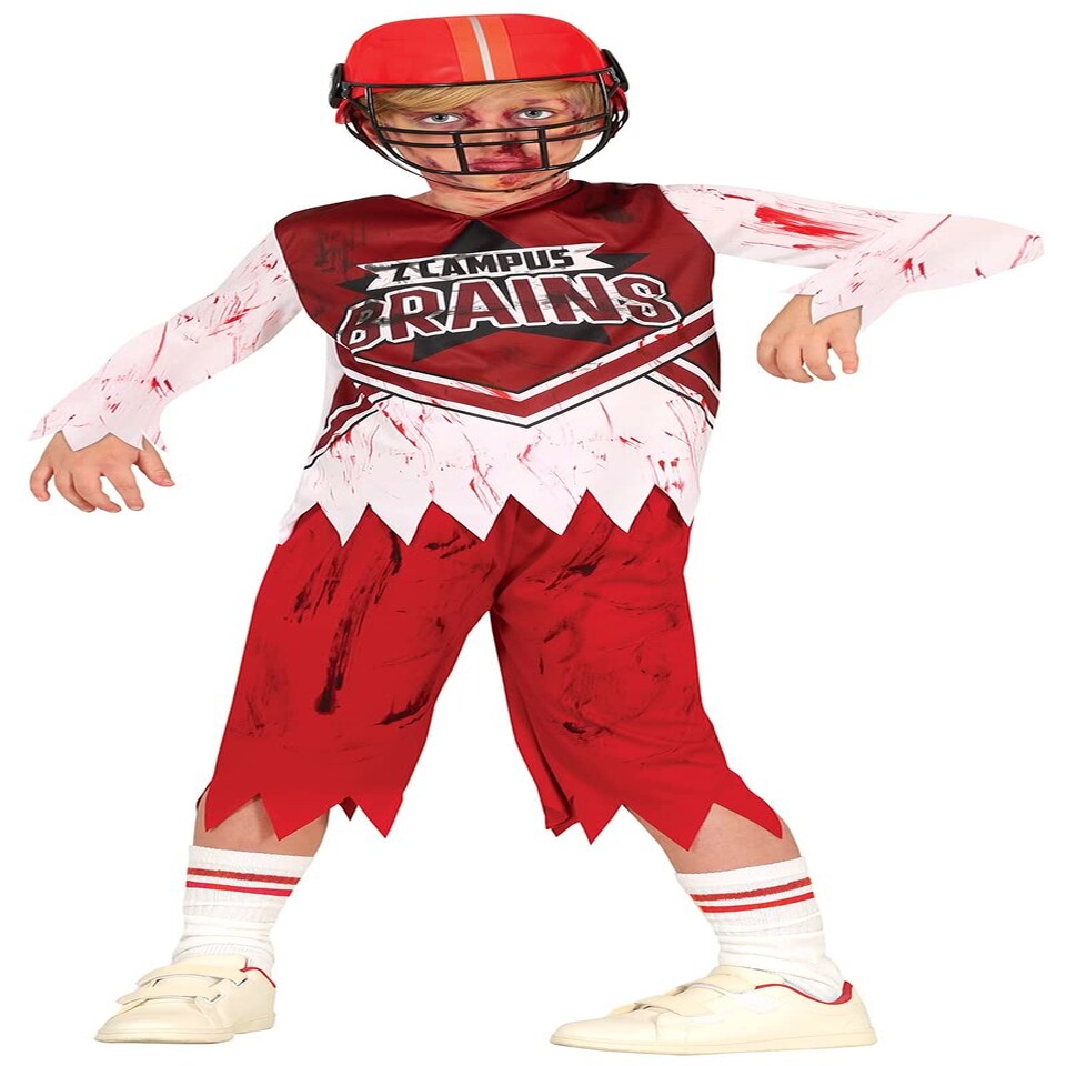 image 1 of Fancy Dress Child Zombie Quarterback Red White - 10-12 Years
