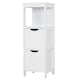 image 1 of Yaheetech Bathroom Cabinet 2 Hideaway Drawers 1 Shelf White