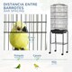 image 9 of PawHut Bird Cage for Budgie Finch Canary Parakeet W/ Stand Sliding Tray Black