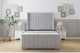 image 1 of Sloomy Melbourne Silver Plush Bed Frame With Mattress  With 50" Upholstered Wingback Headboard 2'6 Small Single