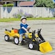 image 2 of HOMCOM Pedal Go Kart Ride on Excavator Wheels Tyres Kids Children -Yellow