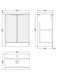 image 7 of Balterley Fluted Front Floor Standing 2 Door Vanity Basin Unit with Ceramic Basin | White | Satin White