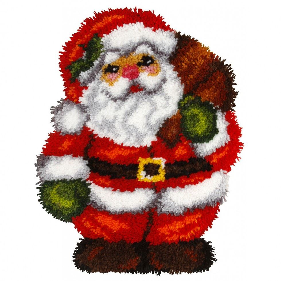 Orchidea L/HK SANTA - Latch Hook Kit: Cushion: Shaped: Santa