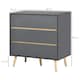 image 7 of HOMCOM Chest of Drawers, 3 Drawer Storage Cabinet Organiser Bedroom Dark Grey