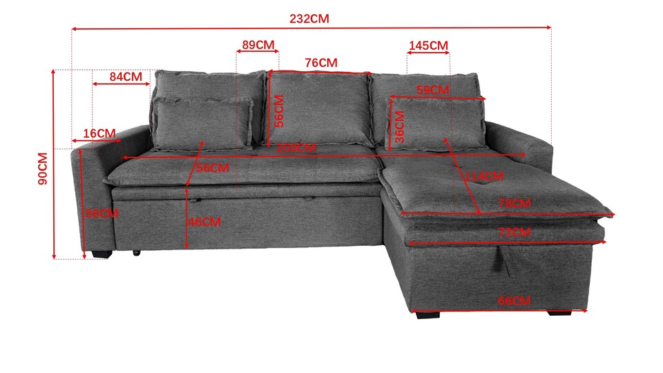 image 1 of Lucca 3 Seater Storage Sofa in Grey or Silver | Grey | One Size