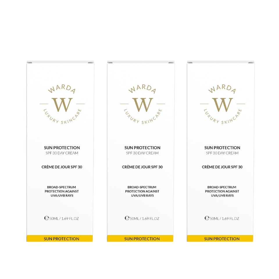 image 1 of Warda Luxury Skincare 3 X Sun Protection SPF 30 Day Cream 50ml