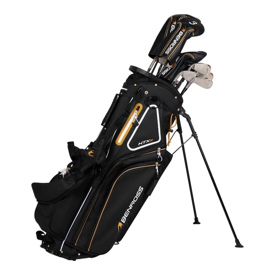 image 1 of Benross HTX2 Gold Graphite 11 Piece Golf Stand Bag Package Set