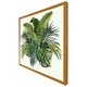 image 1 of Green tropical foliage (Picutre Frame) Brown | Oak | XL