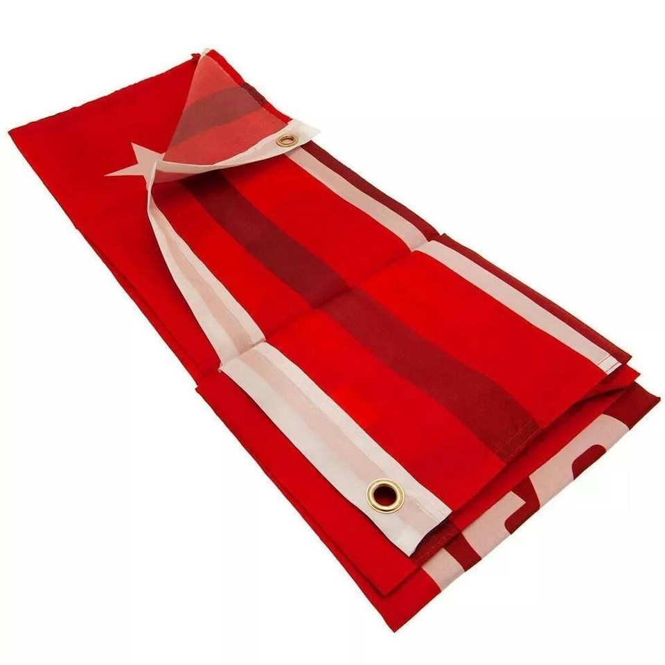 image 1 of Nottingham Forest FC Wordmark Stripe Flag - Red/White - One Size | Multi | Red