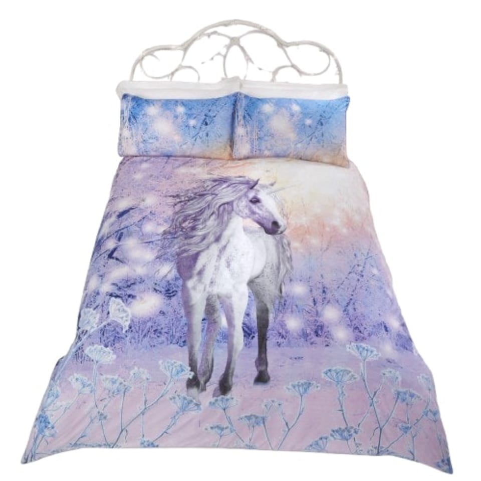 image 1 of Magical Unicorn Polycotton Duvet Cover Set with Pillowcase Multi | Double