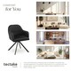image 7 of Lounge Armchair Living Room Accent Chair 360 Swivel Slim Steel Legs Velvet Fabric  - per piece Black | Black/Black
