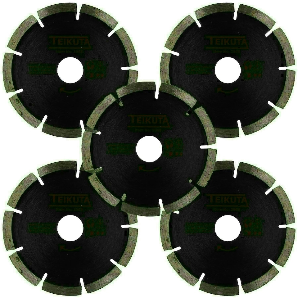image 1 of 115mm x 8mm Diamond Mortar Raking Disc Pointing Disc Blade Masonry 5pk