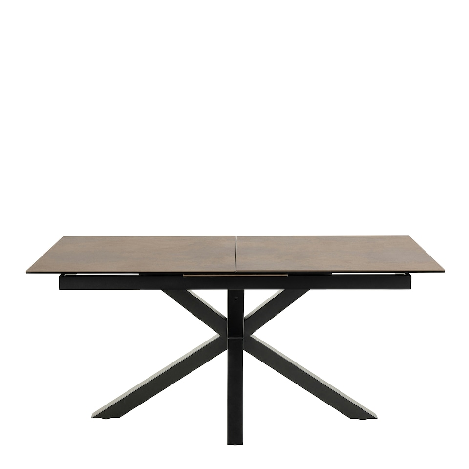 image 1 of Heaven Extendable Dining Table with Ceramic Rusty Brown Top 168cm