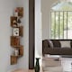 image 8 of 5 Tier Wall Mounted Floating Corner Shelf Rustic Brown Brown | One Size