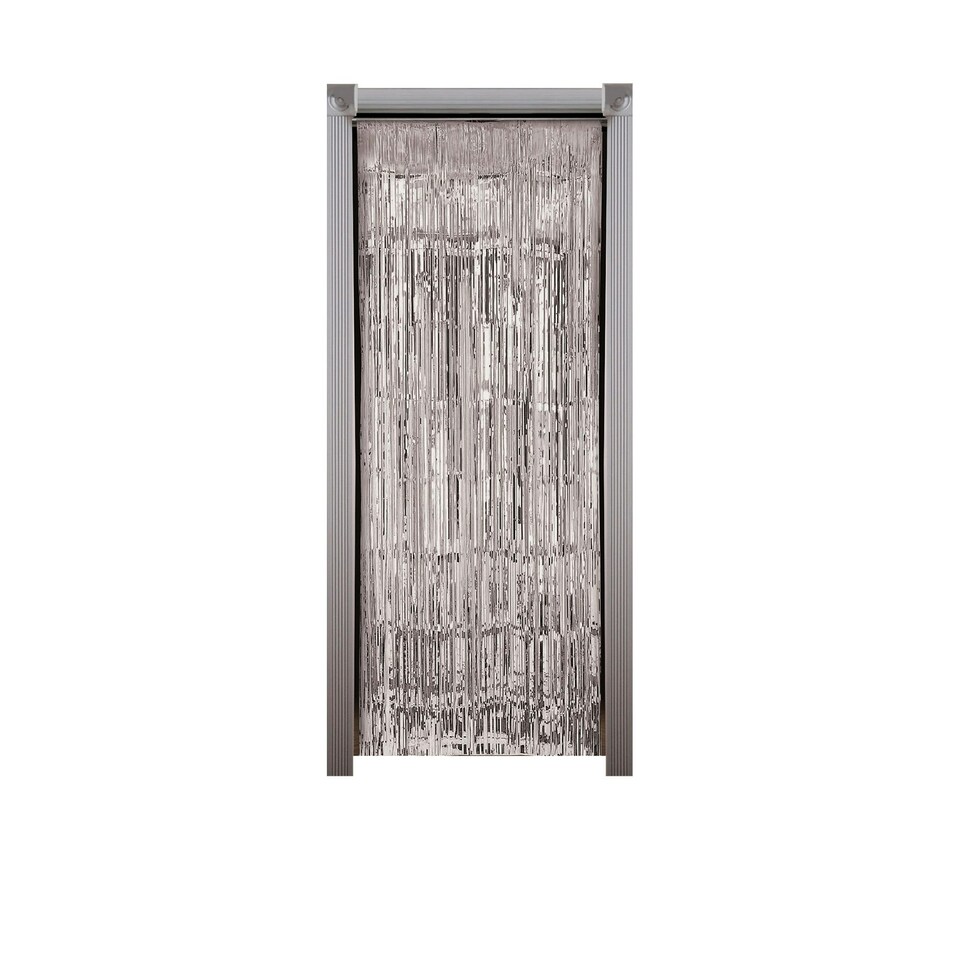 image 1 of Bristol Novelty Tinsel Doorway Curtain - Silver - One Size