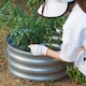 image 4 of Gr8 Garden Outdoor Raised Bed Planter Round Galvanised Steel Flower Trough 60 x 30cm