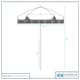 image 5 of Harbour Housewares Wooden Garden Parasol with Tassel Fringe - 1.4M - Pastel Pink Stripe Pink