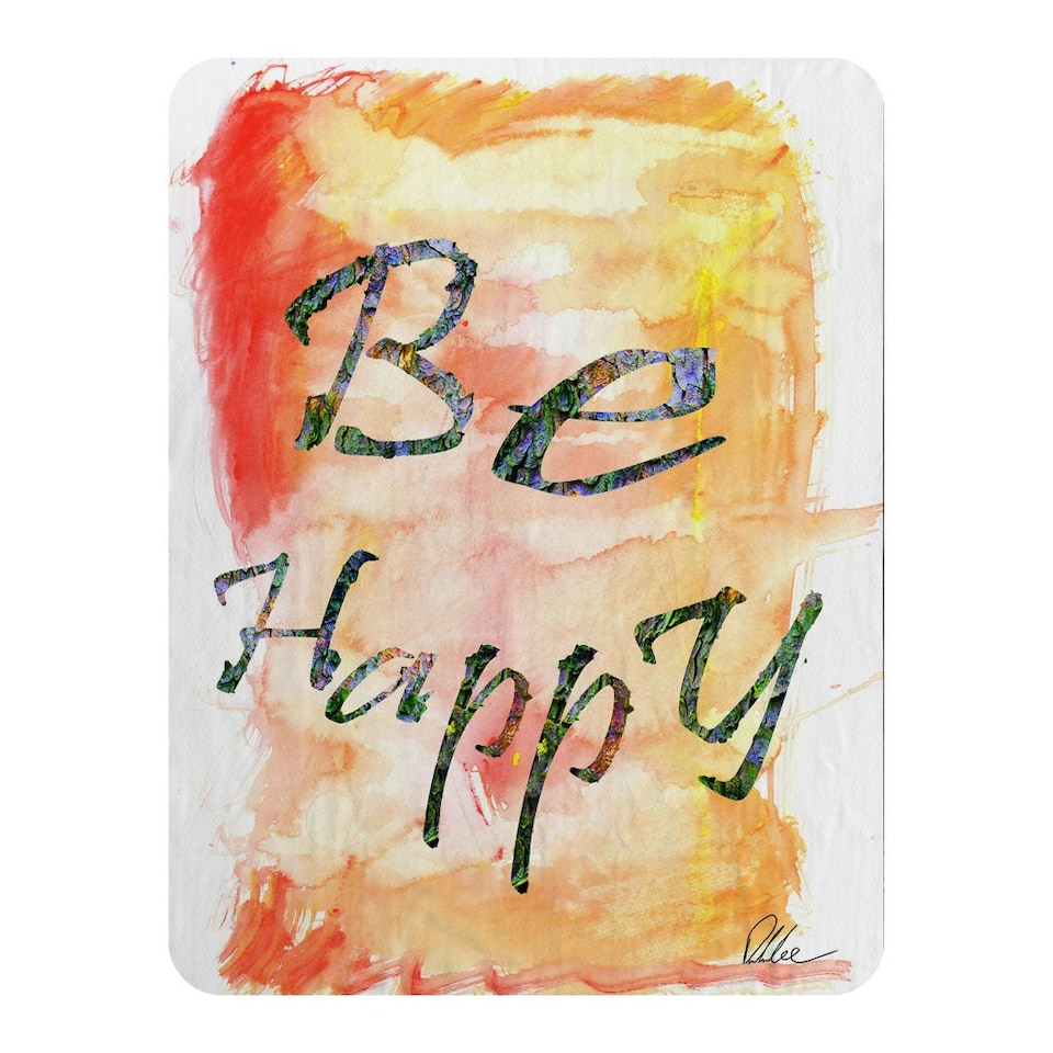 image 1 of Be Happy (Blanket)