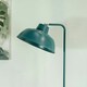 image 2 of ValueLights Morris Teal Retro Dome Metal Freestanding Floor Lamp with LED Bulb