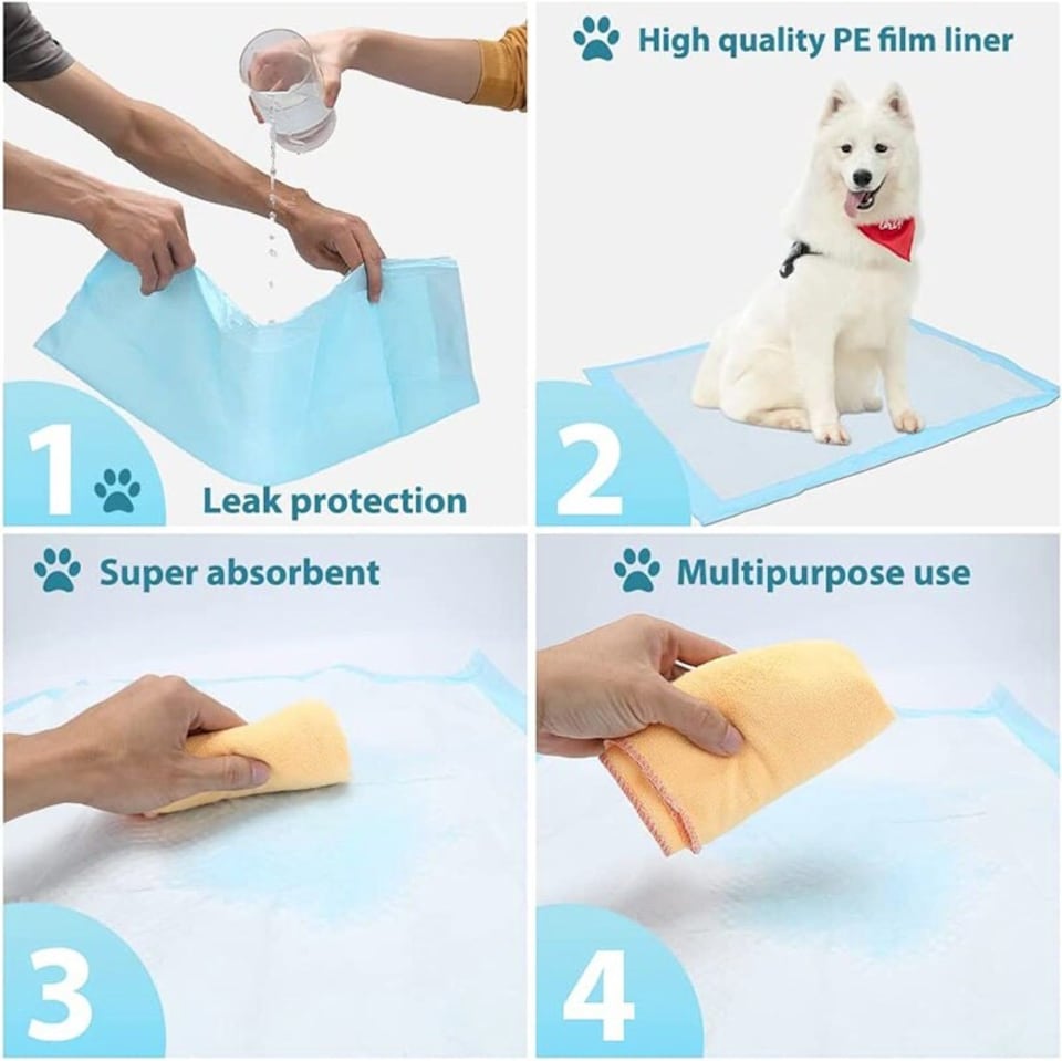 image 1 of Living and Home 40 Pcs Disposable Dog Diaper Pads, 60cm W*60cm D